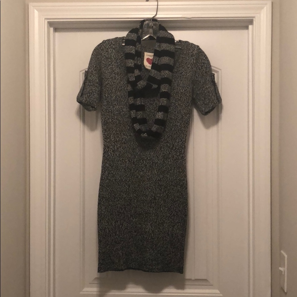 Moving sale!Cute sweater dress with matching scarf